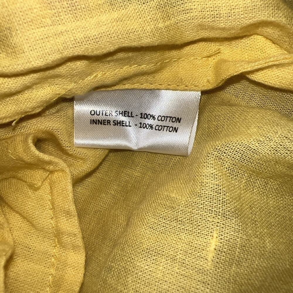 Anita Dongre Yellow Floral Tier Maxi Block Print Flowy Indian Design Sundress M - Picture 6 of 11